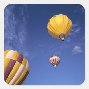 USA, Idaho, Teton Valley. Hot-air balloons Square Sticker