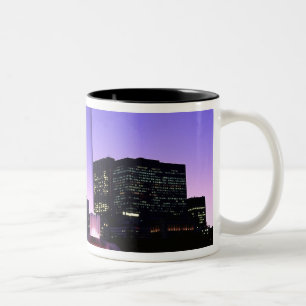 USA, IL, Chicago. Buckingham Fountain in Grant Two-Tone Coffee Mug