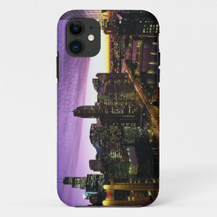 USA, IL, Chicago. Chicago skyline and river iPhone 11 Case