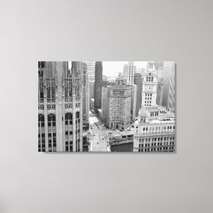 USA, IL, Chicago, Loop from Hotel Canvas Print