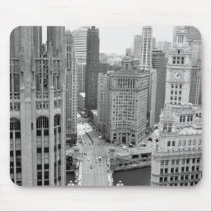 USA, IL, Chicago, Loop from Hotel Mouse Mat