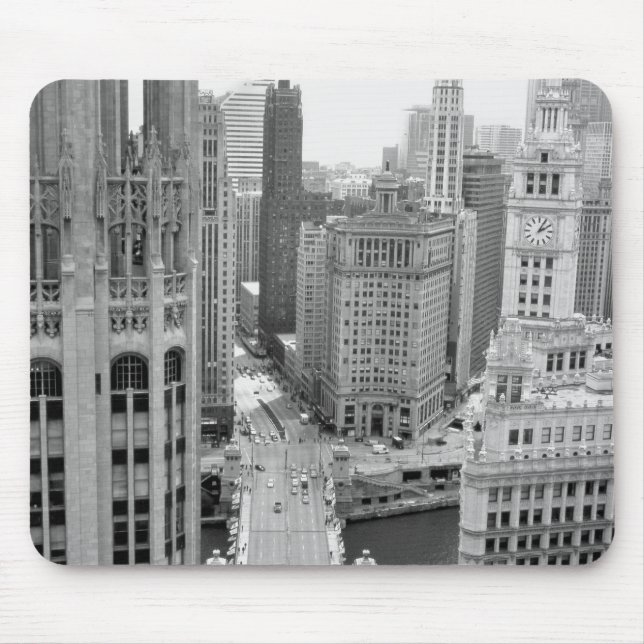 USA, IL, Chicago, Loop from Hotel Mouse Mat (Front)