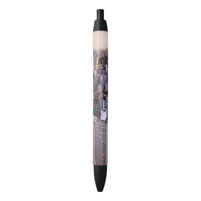 USA, Illinois, Chicago, Aerial view of Lake Black Ink Pen (Front Vertical)