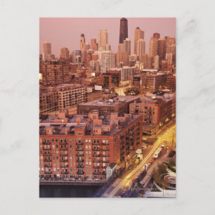 USA, Illinois, Chicago, Chicago River 2 Postcard
