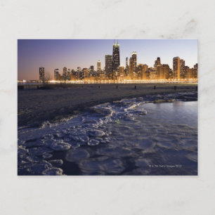 USA, Illinois, Chicago, City skyline from Lake Postcard