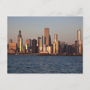 USA, Illinois, Chicago, City skyline over Lake 2 Postcard
