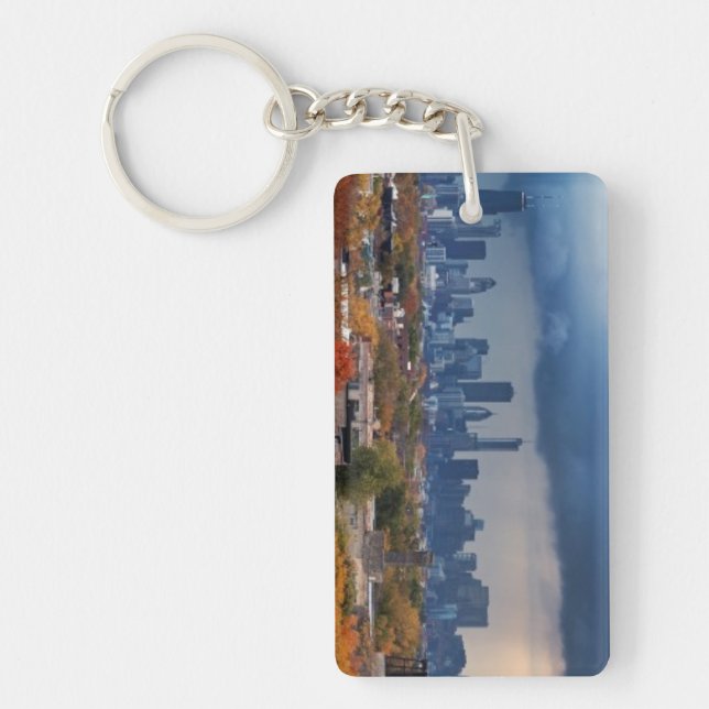 USA, Illinois, Chicago, cityscape Key Ring (Front)