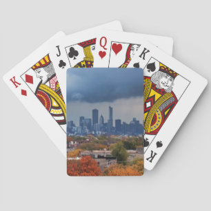 USA, Illinois, Chicago, cityscape Playing Cards