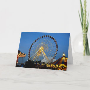 USA, Illinois, Chicago, Cityscapes, Lighted Card