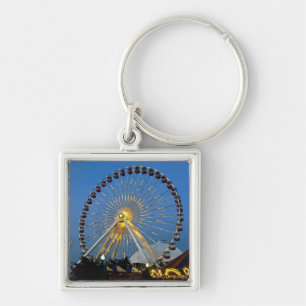 USA, Illinois, Chicago, Cityscapes, Lighted Key Ring