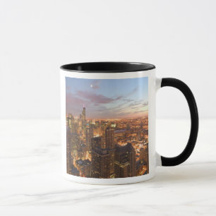 USA, Illinois, Chicago: Evening View of The Loop Mug