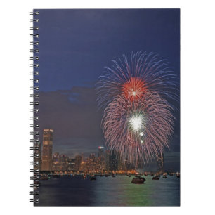 USA, Illinois, Chicago, Fourth of July fireworks Notebook
