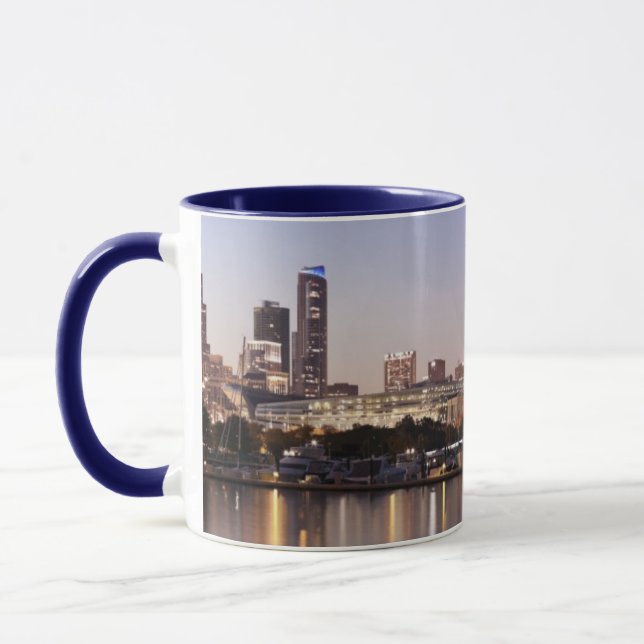 USA, Illinois, Chicago skyline at dusk Mug (Left)