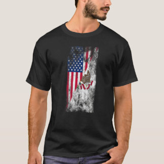 Usa Illinois Flags  United States Of America Illin T-Shirt