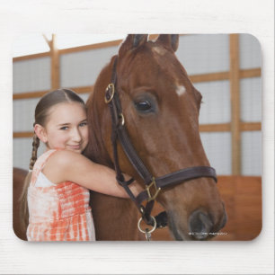 USA, Illinois, Metamora, Portrait of smiling Mouse Mat