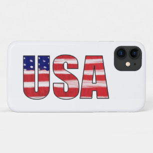 USA In Flag Colours iPhone 11 Case