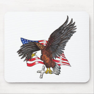 USA In God We Trust Eagle Mouse Mat