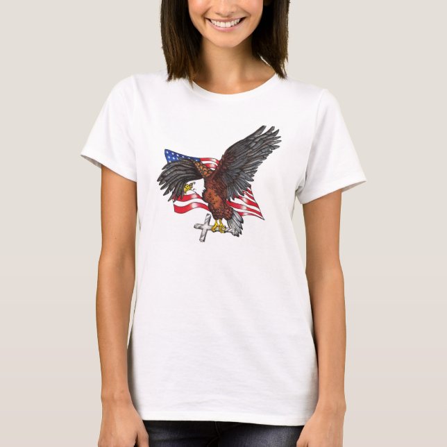 USA In God We Trust Eagle T-Shirt (Front)
