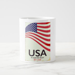USA "In god we Trust" vintage poster Large Coffee Mug