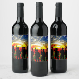 USA In Honour Wine Label