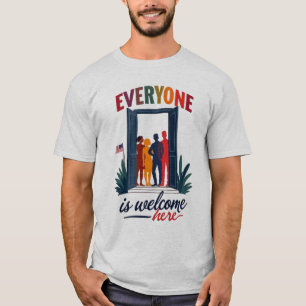 USA Inclusivity for All - Everyone Is Welcome Here T-Shirt