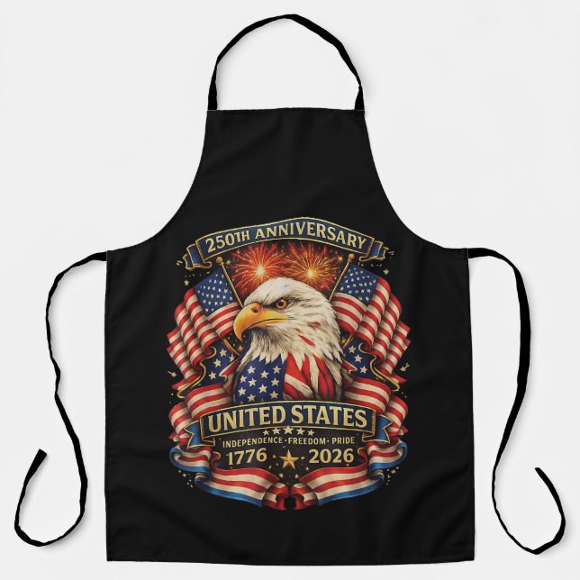 USA Independence 250th Anniversary 1776 2026 Apron (Front)