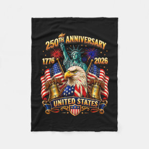 Usa independence 250th anniversary 1776 2026 fleece blanket