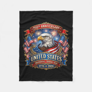 Usa Independence 250th Anniversary 1776 2026 Fleece Blanket