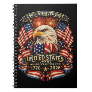 USA Independence 250th Anniversary 1776 2026 Notebook