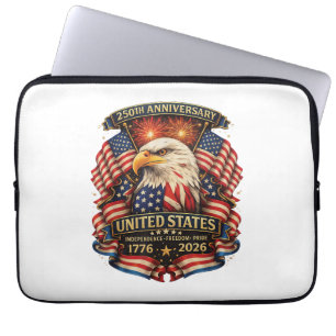 USA Independence 250th Anniversary 1776 2026 Patri Laptop Sleeve