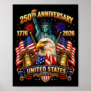Usa independence 250th anniversary 1776 2026 poster