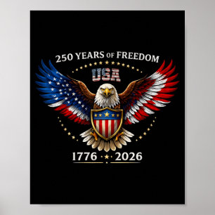 USA Independence 250th Anniversary 1776 2026 Poster