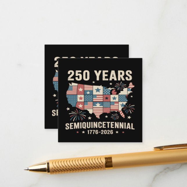 USA Independence 250th Anniversary  Enclosure Card (Front/Back In Situ)