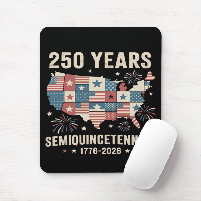 usa independence 250th anniversary mouse mat (With Mouse)
