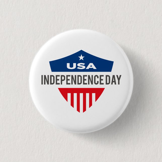 USA Independence Day 4th July 3 Cm Round Badge (Front)