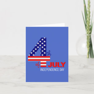 USA Independence Day, 4th of July Card