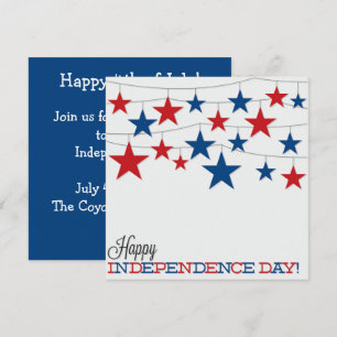 USA Independence Day 4th of July Custom Invitation