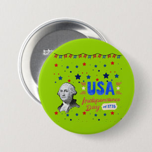 USA Independence Day 7.5 Cm Round Badge