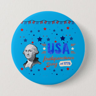 USA Independence Day azure 7.5 Cm Round Badge