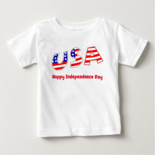 USA Independence Day Flag Baby T-Shirt