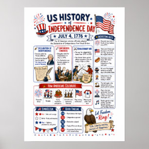 USA Independence Day Infographic Poster