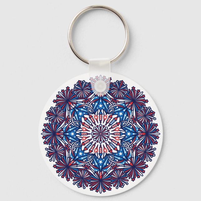 USA Independence Day Key Ring (Front)