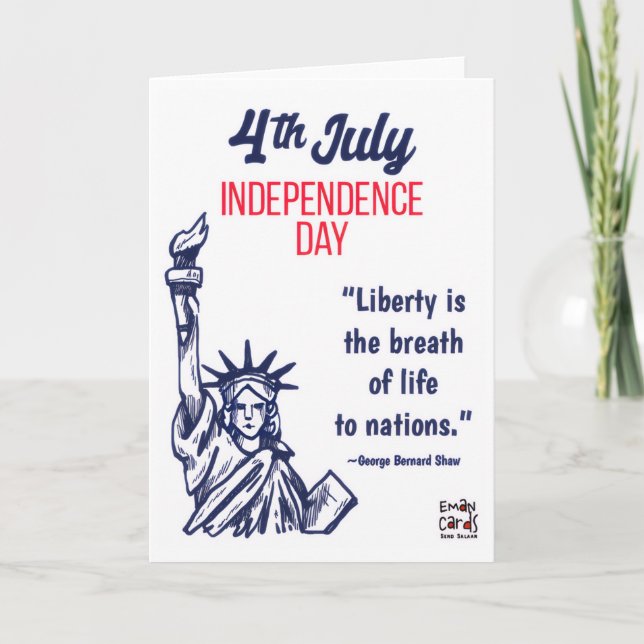 USA Independence Day - Liberty Card (Front)