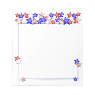 USA Independence Day Patriotic Stars American Notepad