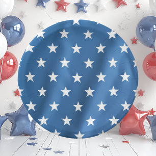 USA Independence Day Stars Paper Plate
