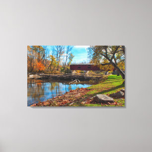 USA, Indiana, Cataract Falls State Recreation Canvas Print