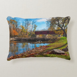 USA, Indiana, Cataract Falls State Recreation Decorative Cushion