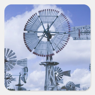 USA, Indiana, Kendallville: Mid, America 2 Square Sticker