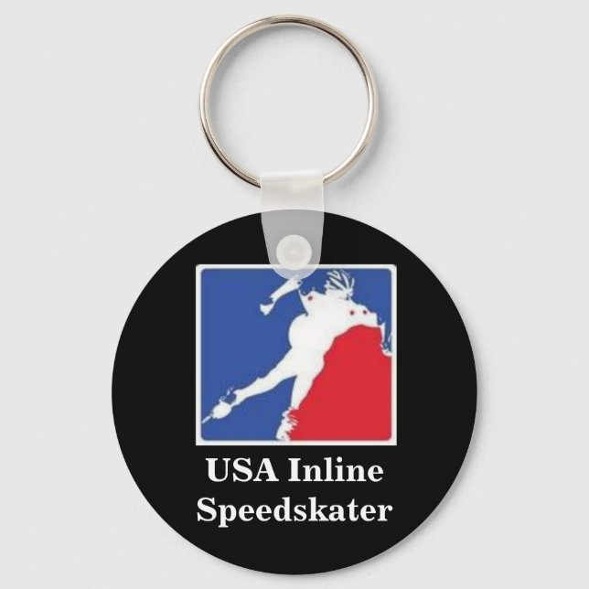USA Inline Speedskater Keychain (Front)