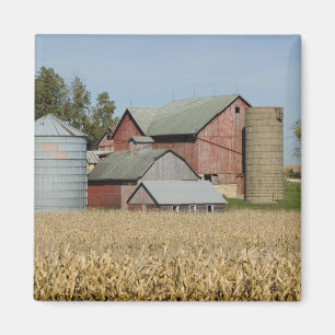 USA, IOWA, Froelich: Old farm Magnet